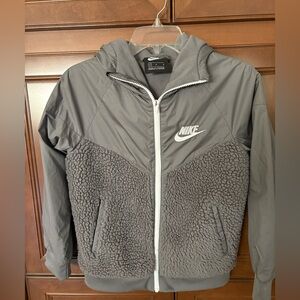 Nike Gray Sherpa-Lined Jacket